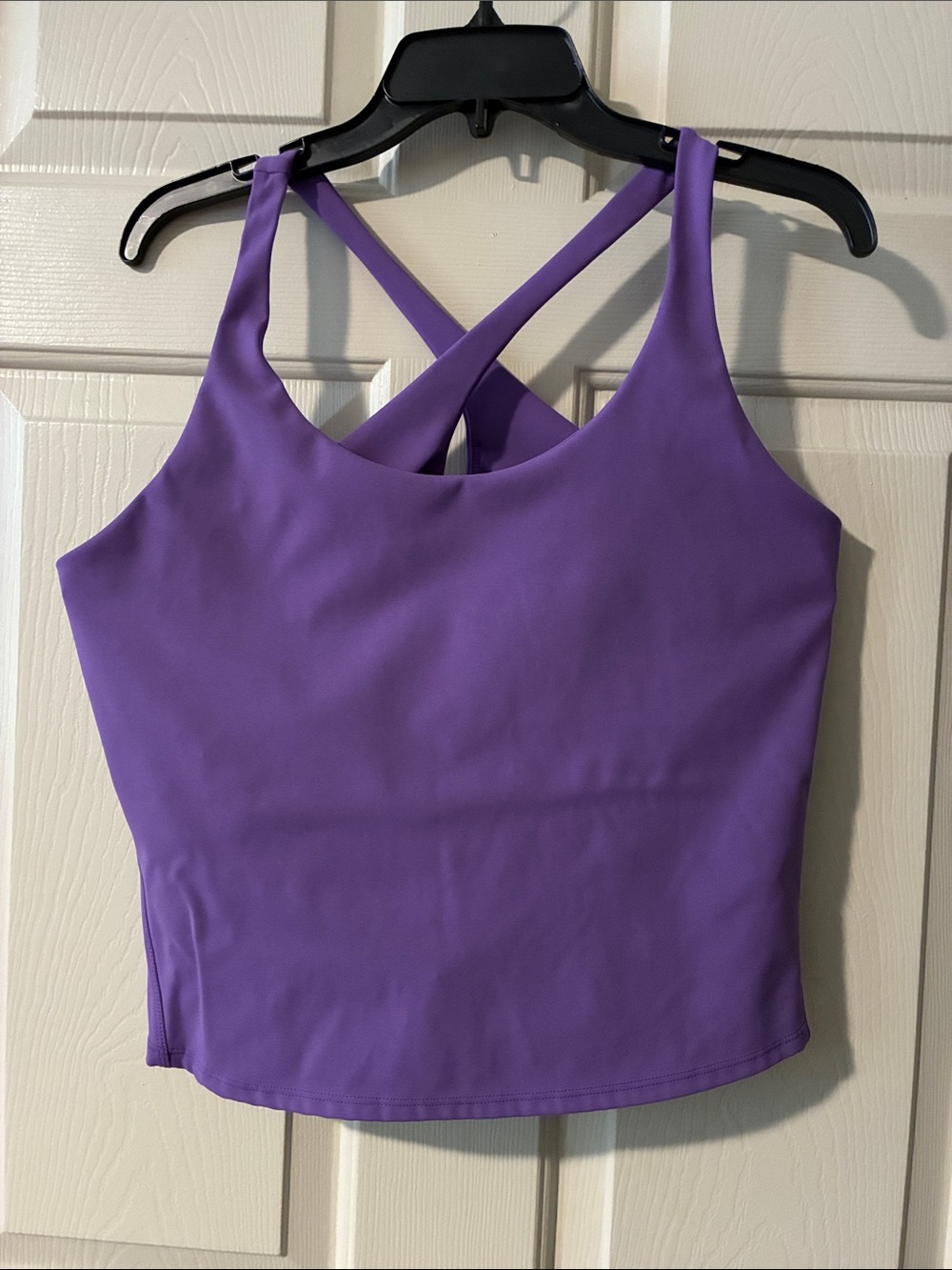 SPANX Get Moving Contour Cross-back Shelf Tank Top / Purple